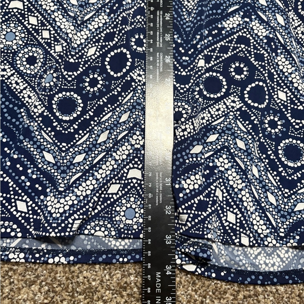 Espresso Navy and White Midi Dress - Picture 3 of 10